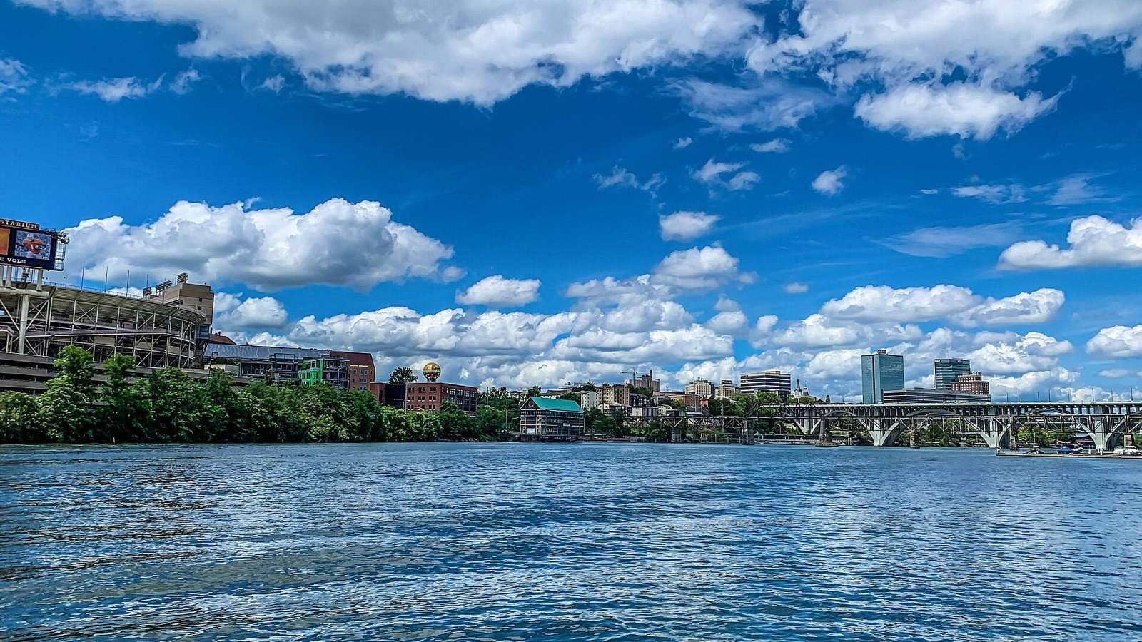 Knoxville skyline from the Tennessee River